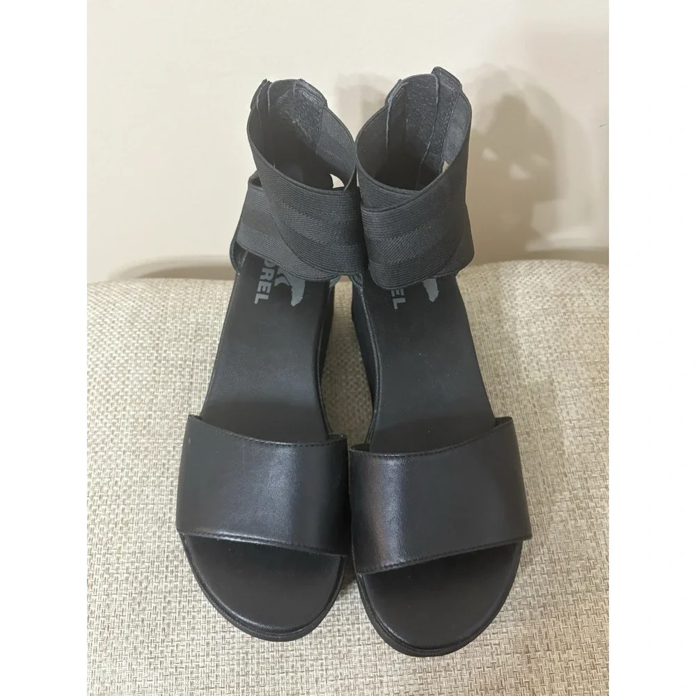 Size 6‎ Sorel Cameron Flatform Platform Sandals in Black